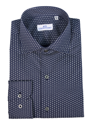 Camicia in fantasia slim collo francese 4656